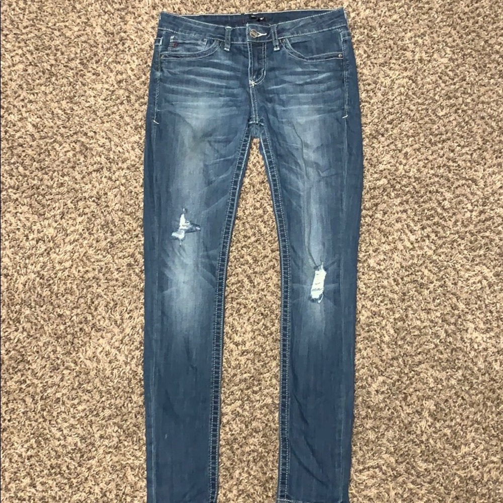 Dear john ripped blue jeans